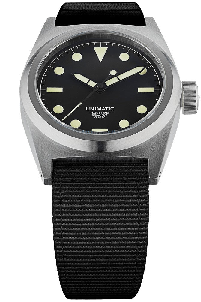 Unimatic Modello Due UC2 Classic 38.5mm Black Dial & Nato Strap
