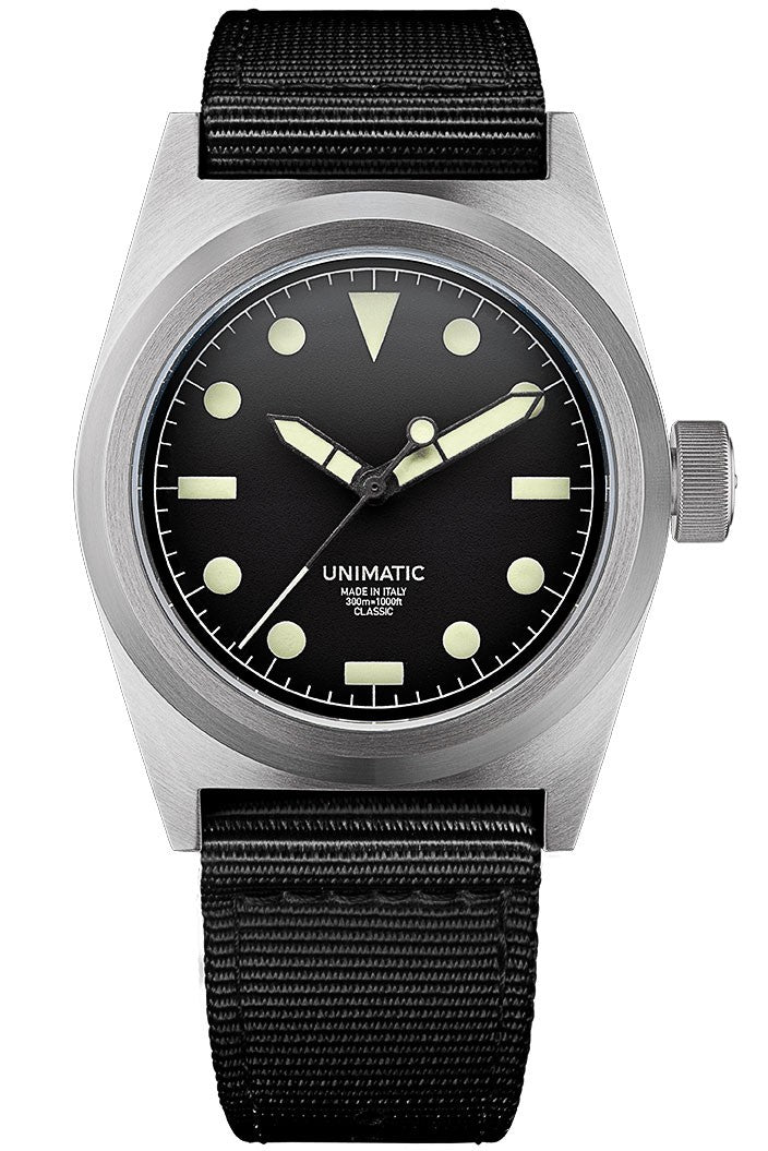 Unimatic Modello Due UC2 Classic 38.5mm Black Dial & Nato Strap