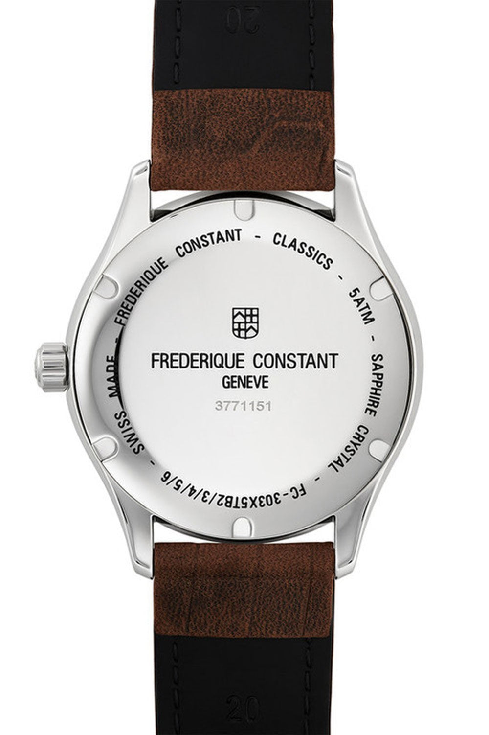 Frederique Constant - Classics Index Automatic 40mm White Dial & Leather Strap FC-303NS5B6