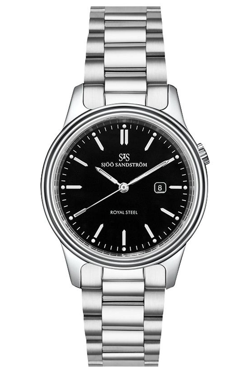 Sjöö Sandström - Classic Royal Steel 32mm Black & Steel Bracelet 006832