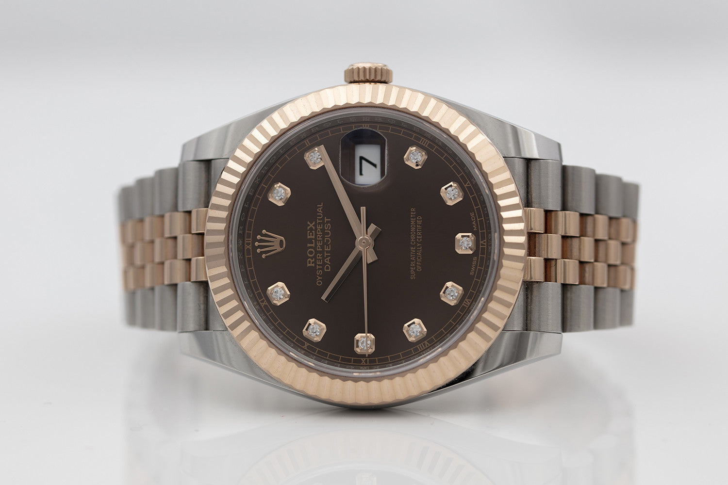 SOLD - PRE-OWNED Rolex Datejust 41mm Brown, Rose Gold & Steel 126331