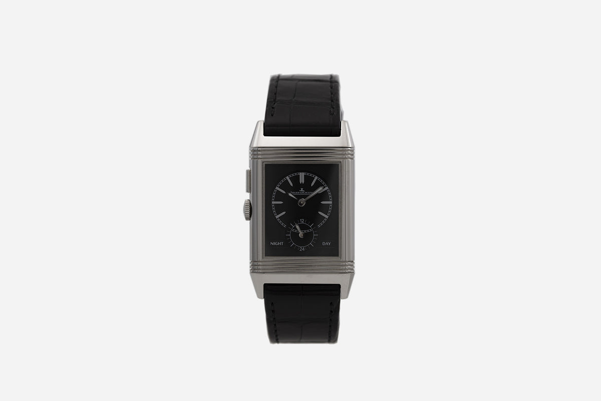 SOLD - PRE-OWNED Jaeger-LeCoultre Reverso Duoface White & Leather Strap 278.8.54