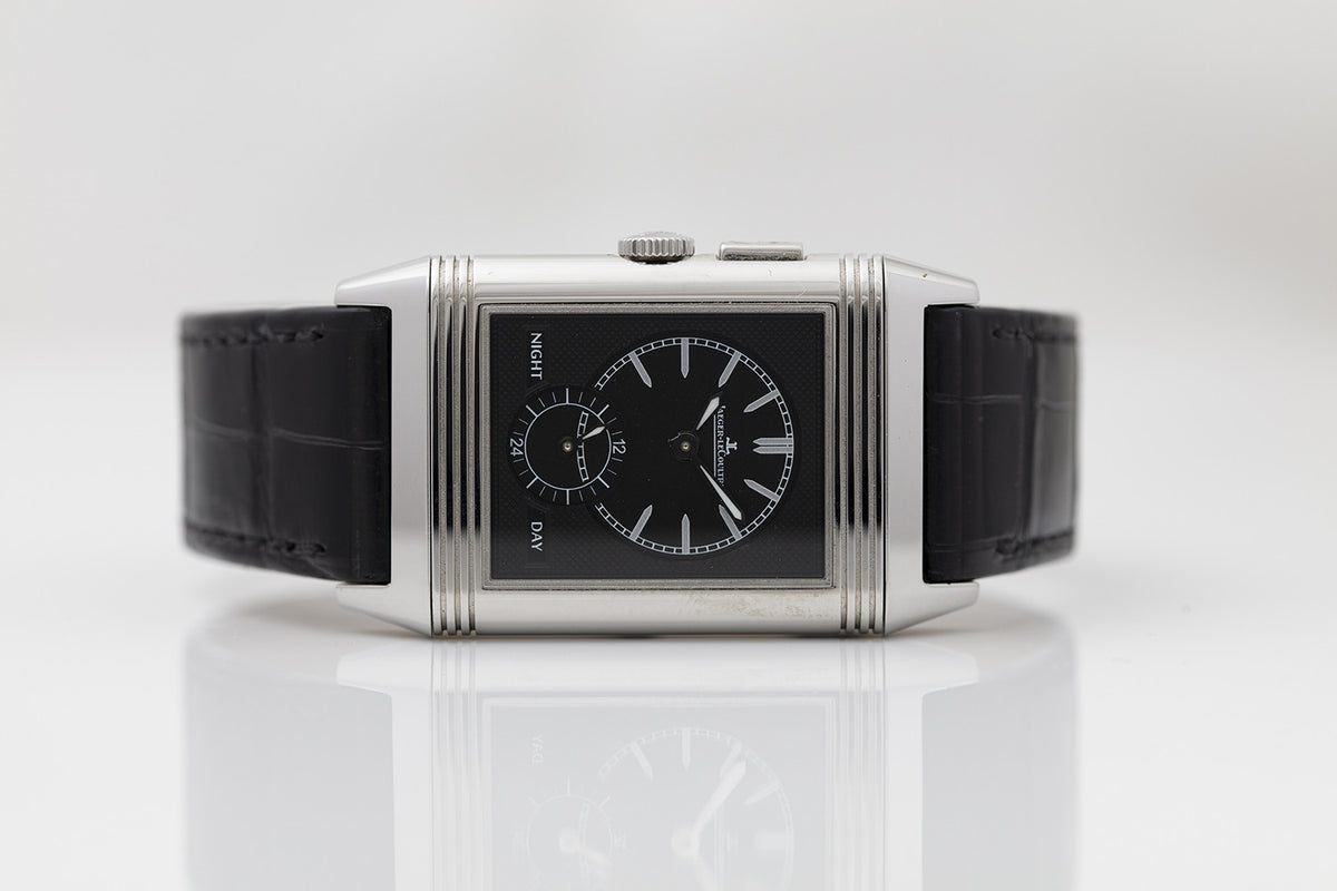 SOLD - PRE-OWNED Jaeger-LeCoultre Reverso Duoface White & Leather Strap 278.8.54