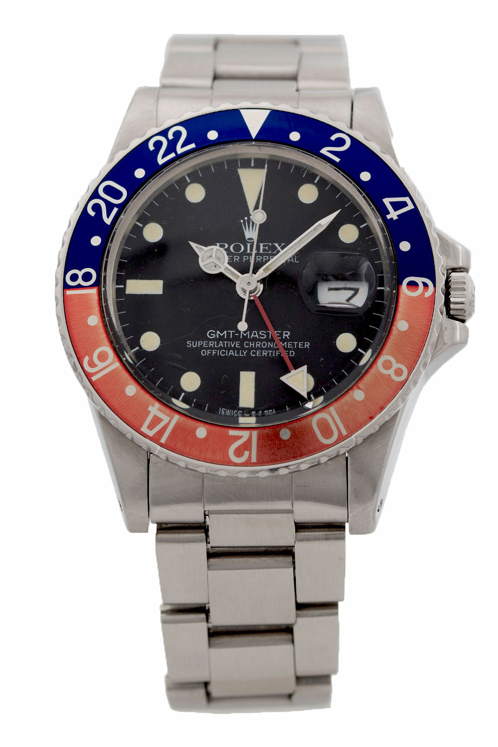 SOLD - PRE-OWNED Rolex GMT-Master "Pepsi" 40mm Black & Steel 16750