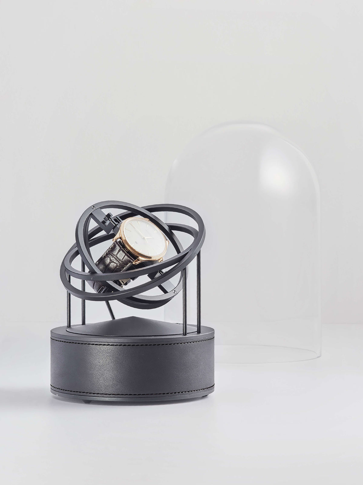 Bernard Favre - Planet Double-Axis Winder Black Rings & Black Leather 101011