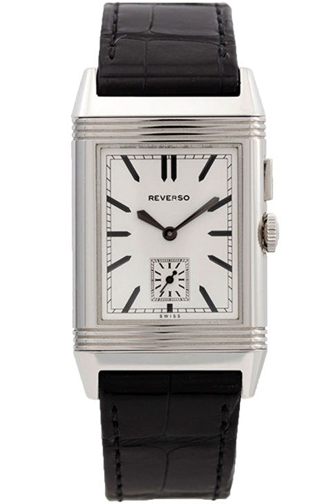 SOLD - PRE-OWNED Jaeger-LeCoultre Reverso Duoface White & Leather Strap 278.8.54