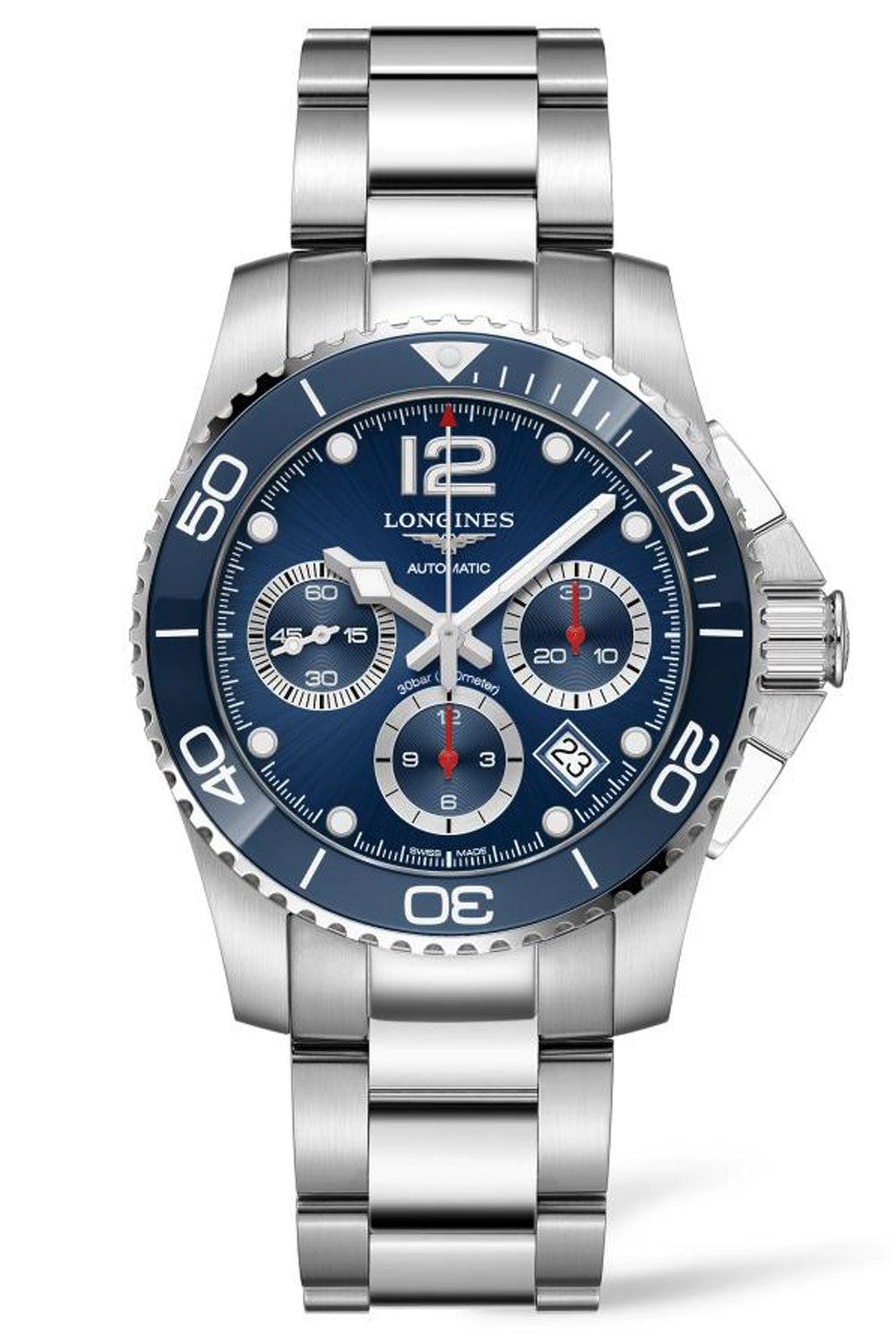 Longines HydroConquest 41mm Chrono Blue, Ceramic & Steel Bracelet L37834966