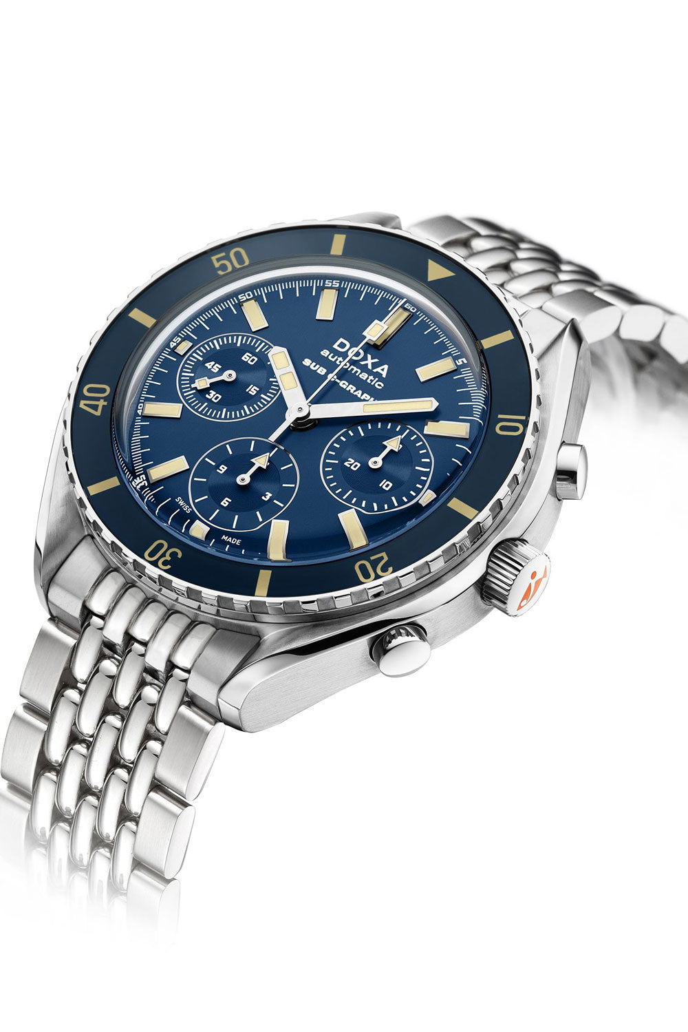 DOXA - Sub 200 C-Graph Caribbean Navy & Steel Bracelet 798.10.201.10
