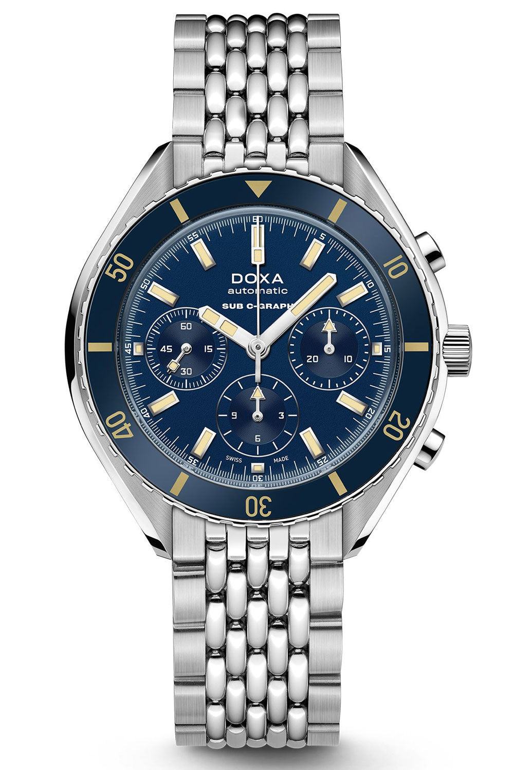 DOXA - Sub 200 C-Graph Caribbean Navy & Steel Bracelet 798.10.201.10