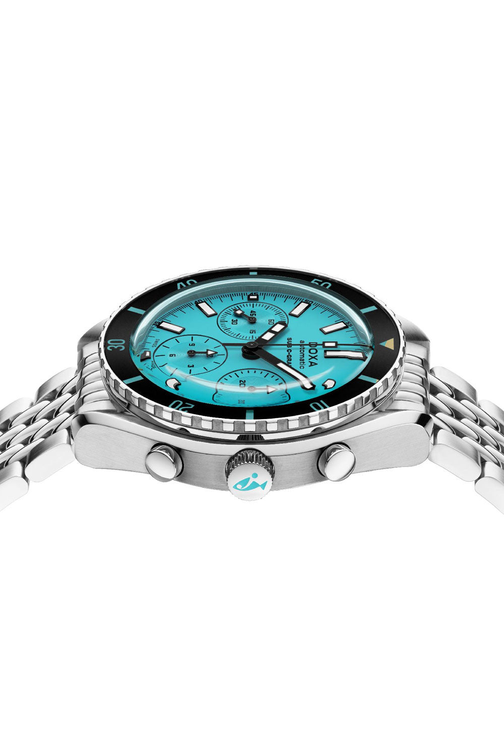 DOXA - Sub 200 C-Graph akvamarin turkos & stålarmband 798.10.241.10