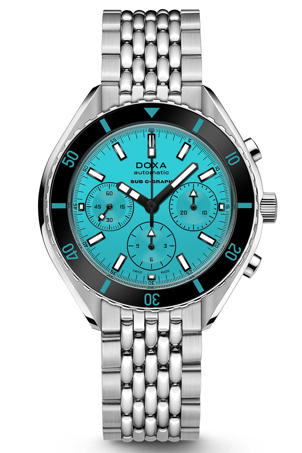 DOXA - Sub 200 C-Graph akvamarin turkos & stålarmband 798.10.241.10