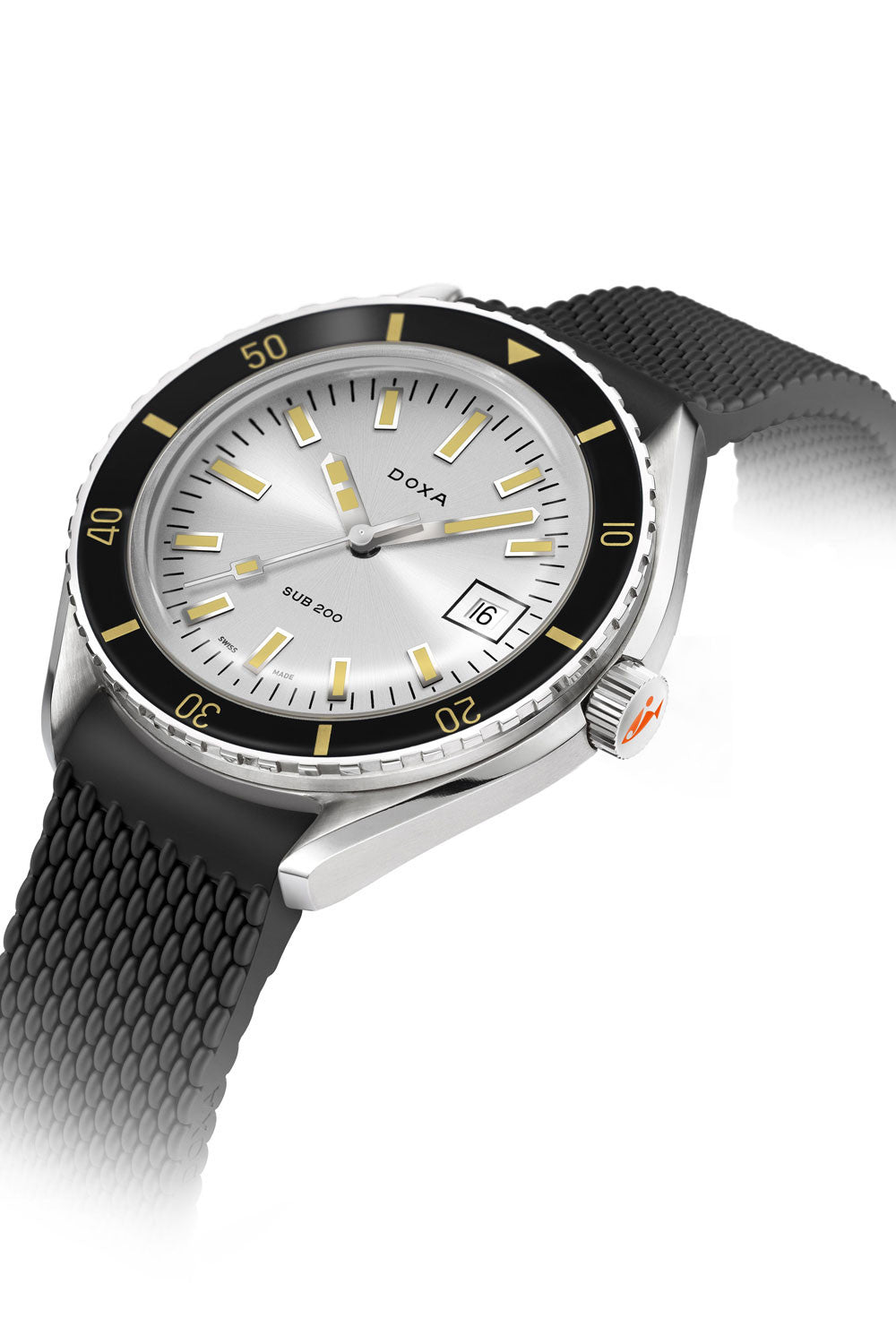 DOXA - Sub 200 Searambler Silver & Rubber Strap 799.10.021.20