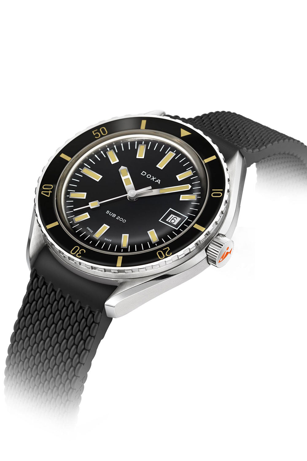 DOXA - Sub 200 Sharkhunter Black & Rubber Strap 799.10.101.20