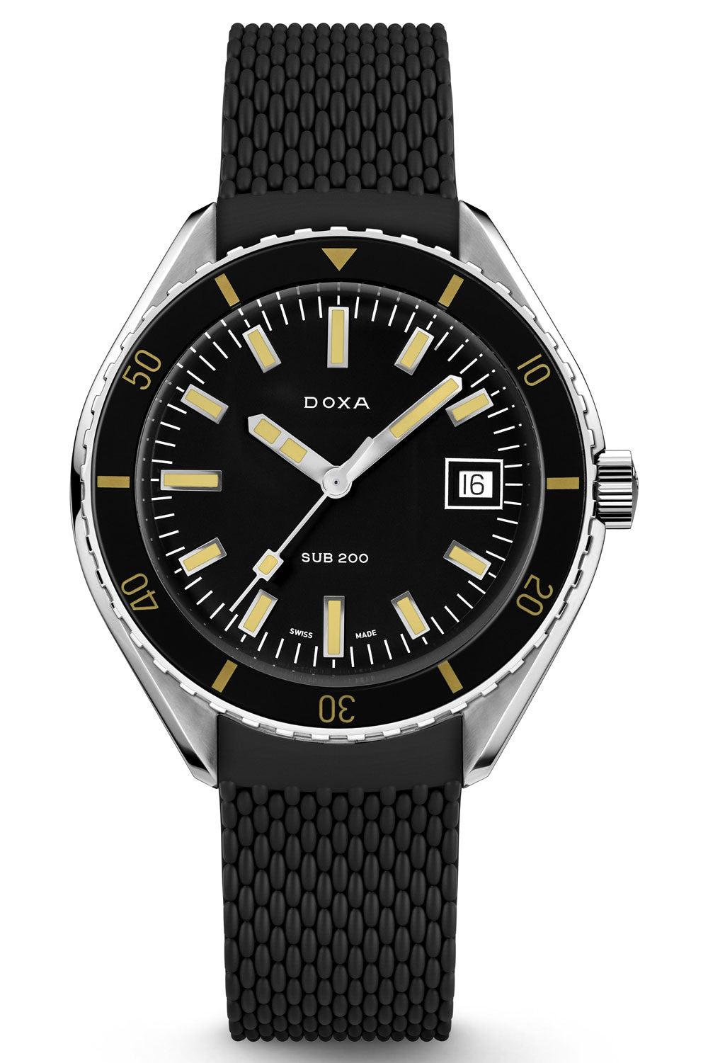 DOXA - Sub 200 Sharkhunter Black & Rubber Strap 799.10.101.20