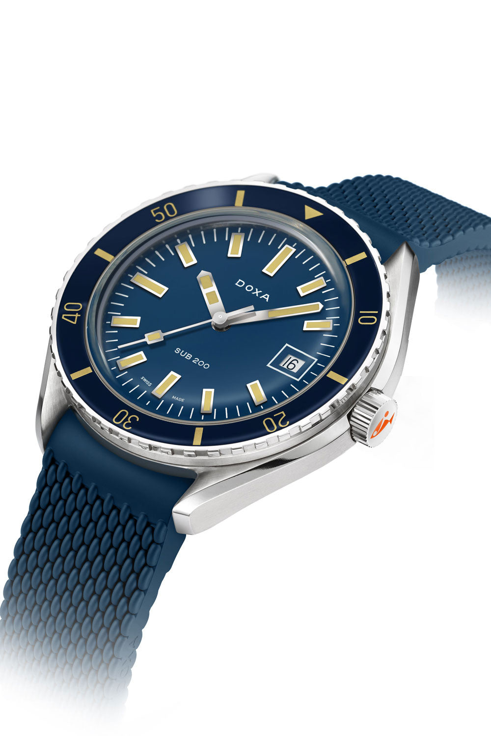 DOXA - Sub 200 Caribbean Navy & Rubber Strap 799.10.201.32