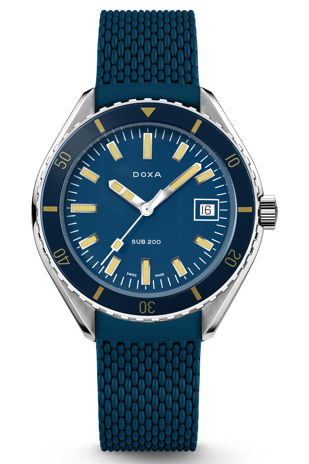 DOXA - Sub 200 Caribbean Navy & Rubber Strap 799.10.201.32