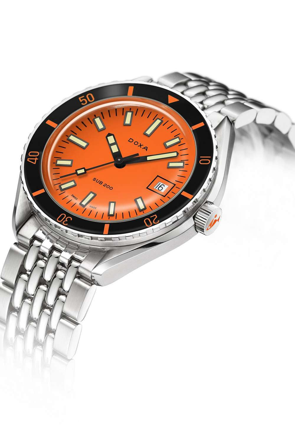 DOXA - Sub 200 Professional Orange & Steel Bracelet 799.10.351.10