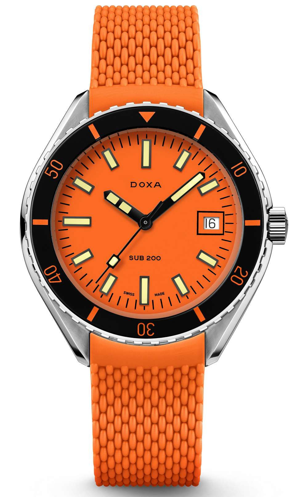 DOXA - Sub 200 Professional Orange & Gummiband 799.10.351.21