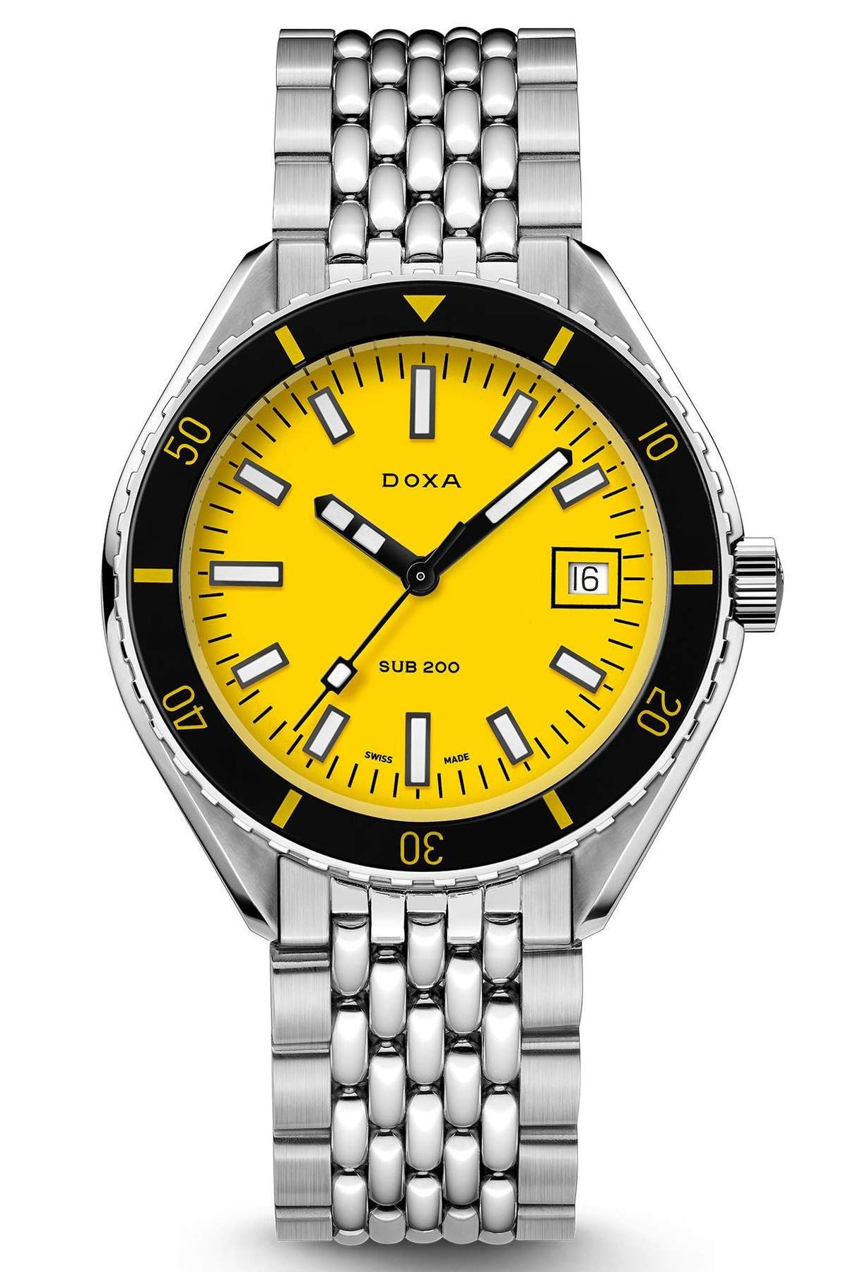 DOXA - Sub 200 Divingstar Yellow & Steel Bracelet 799.10.361.10