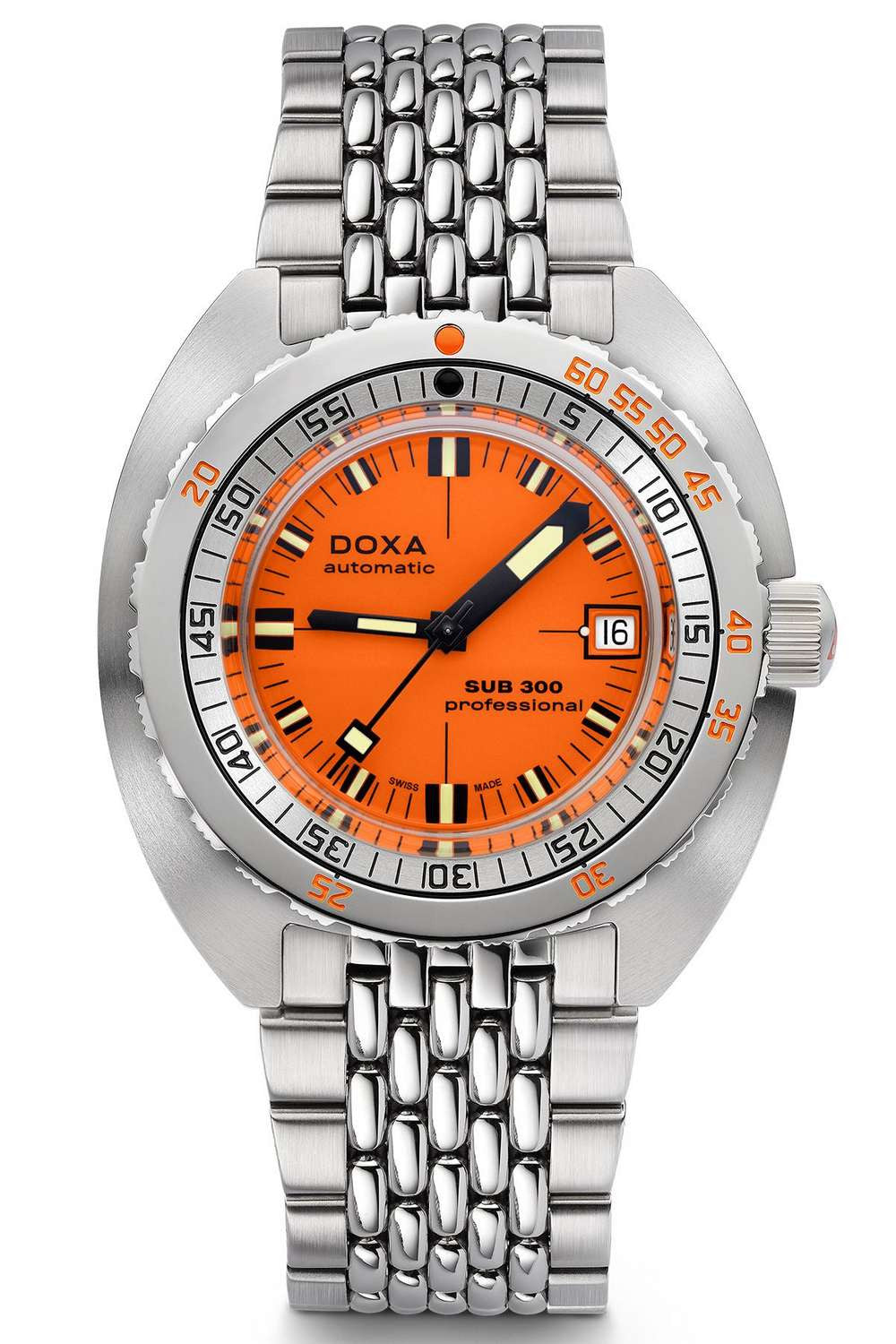 DOXA - Sub 300 Professional Orange & Steel Bracelet 821.10.351.10