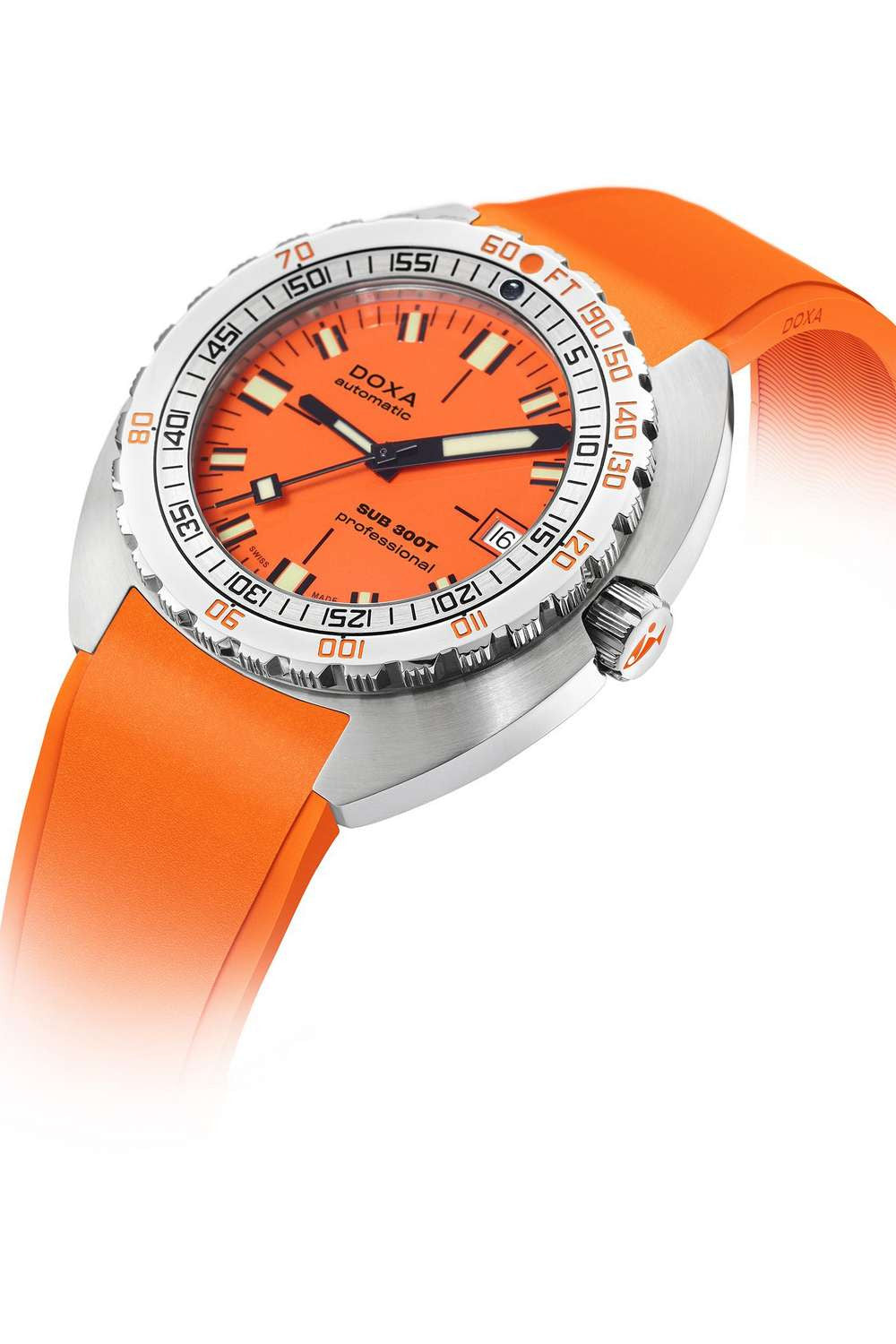 DOXA - SUB 300T Professional Orange & gummiband 840.10.351.21