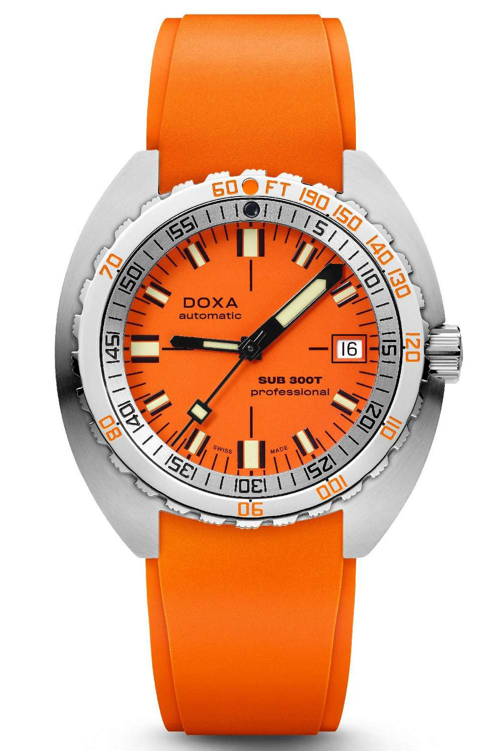 DOXA - SUB 300T Professional Orange & gummiband 840.10.351.21