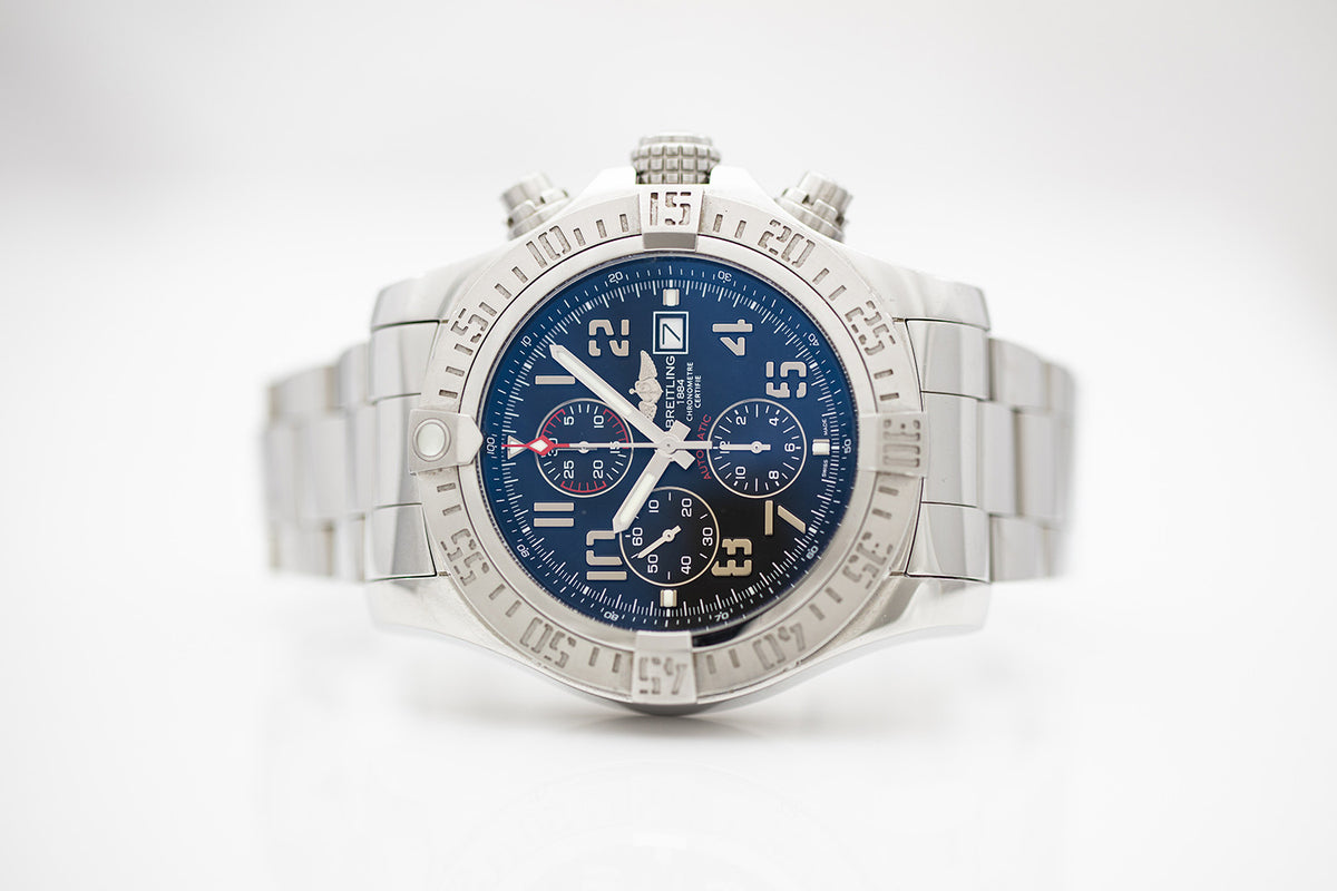 SÅLD - BEGAGNAD Breitling Super Avenger II Svart A13371111B2A1