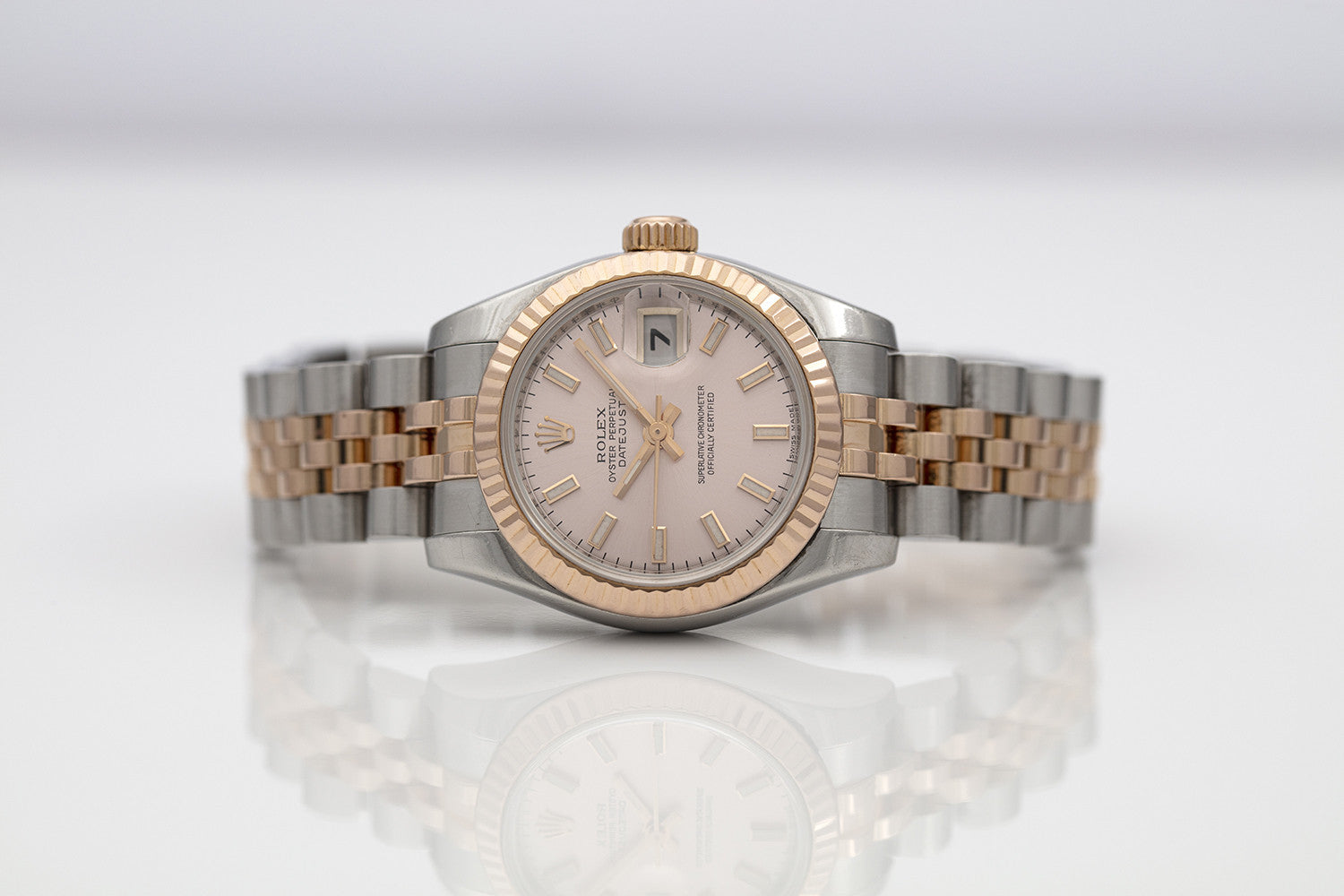 SÅLD - BEGAGNAD Rolex Lady Datejust 26 mm automatisk, roséguld & stål 179171