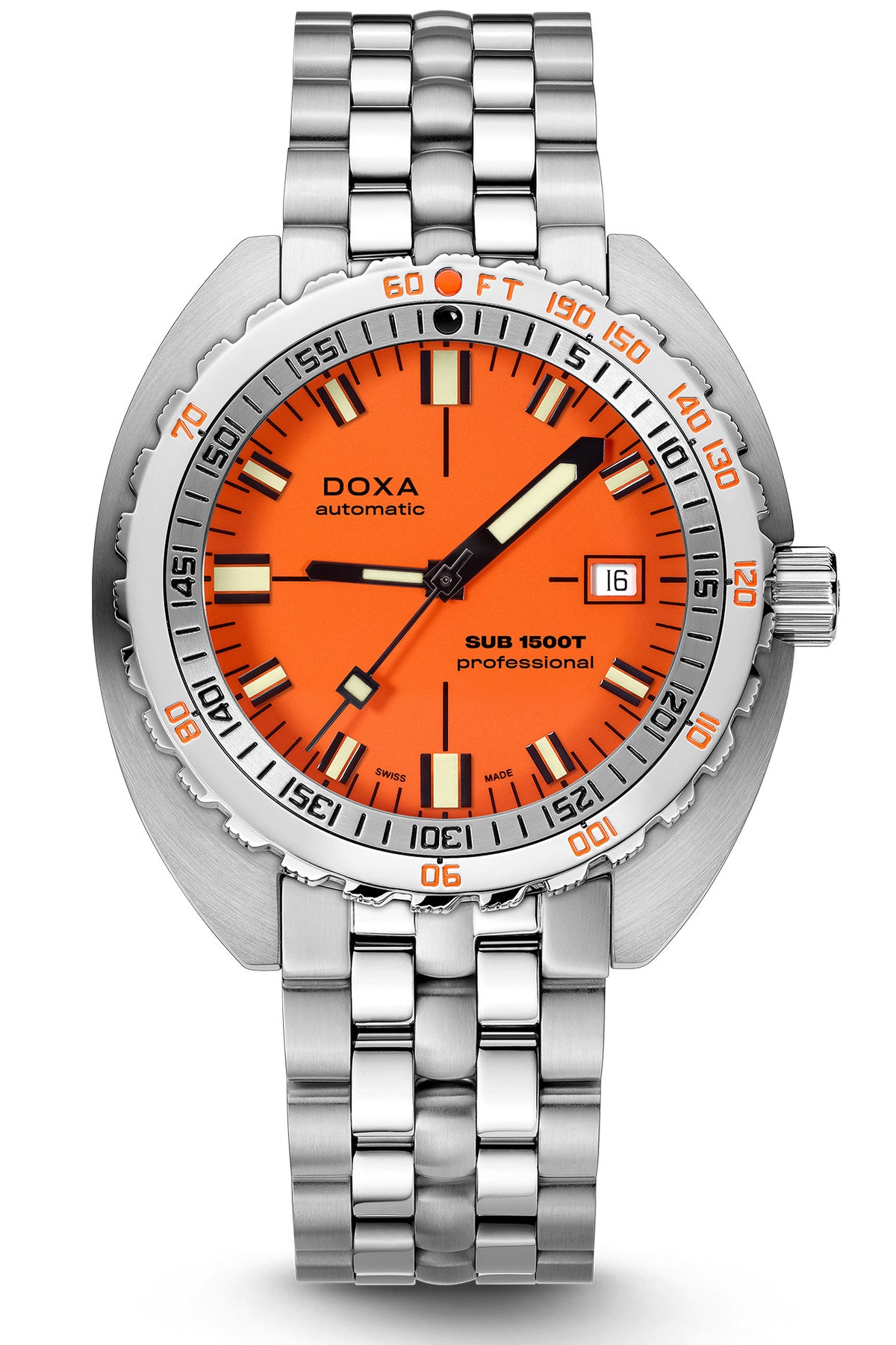 DOXA - Sub 1500T Professional Orange & Steel Bracelet 883.10.351.10