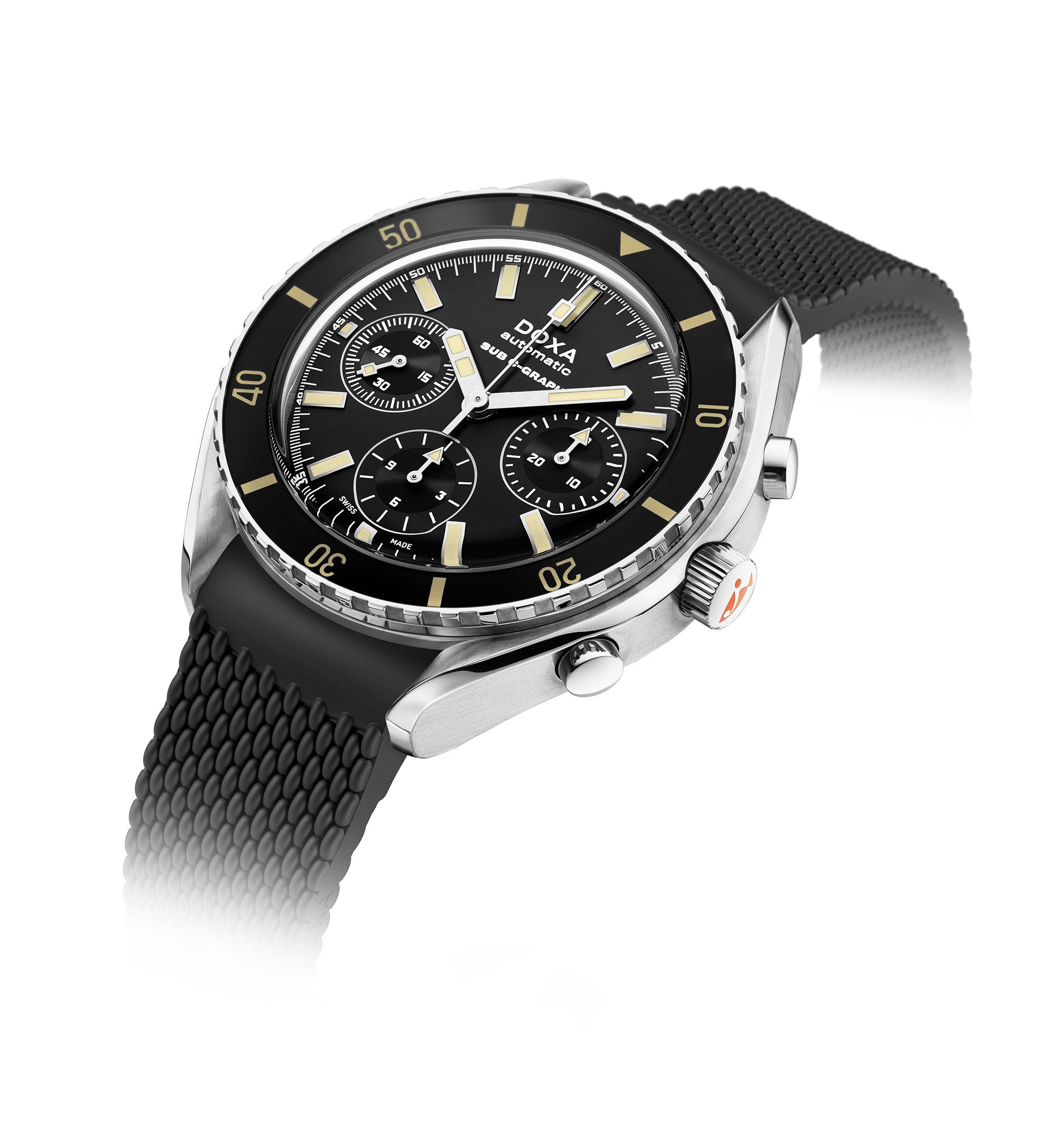 DOXA - Sub 200 C-Graph Sharkhunter Black & Rubber Strap 798.10.101.20
