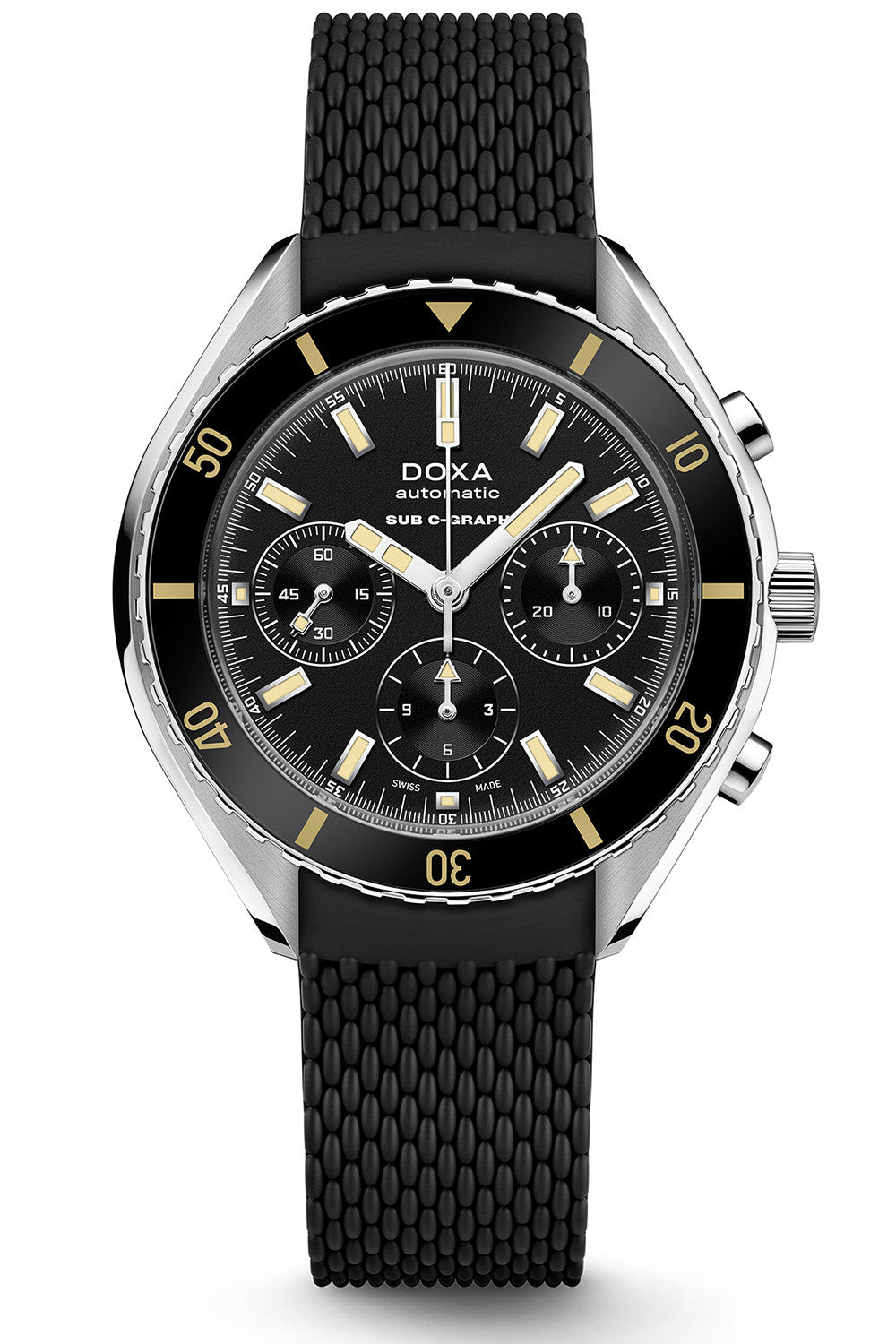 DOXA - Sub 200 C-Graph Sharkhunter Black & Rubber Strap 798.10.101.20