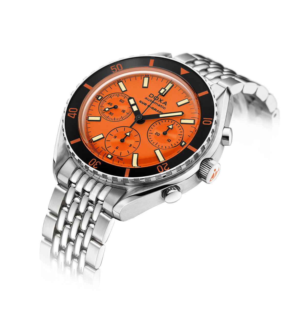 DOXA - Sub 200 C-Graph Professional Orange & Steel Bracelet 798.10.351.10