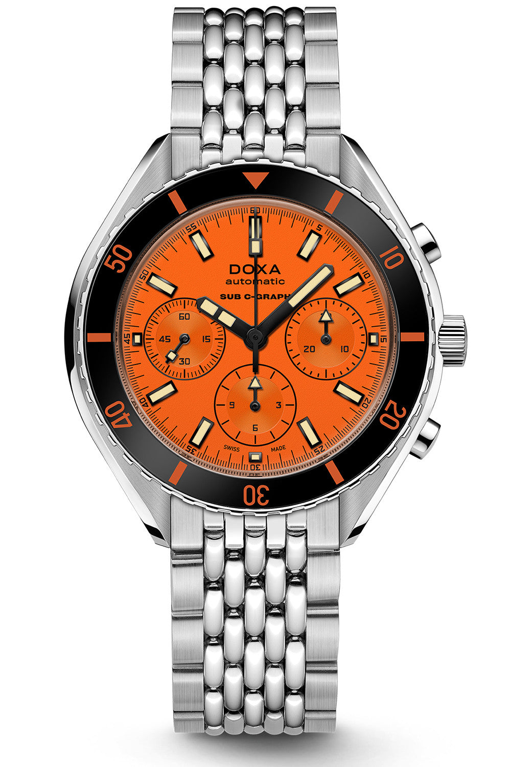 DOXA - Sub 200 C-Graph Professional Orange & Steel Bracelet 798.10.351.10