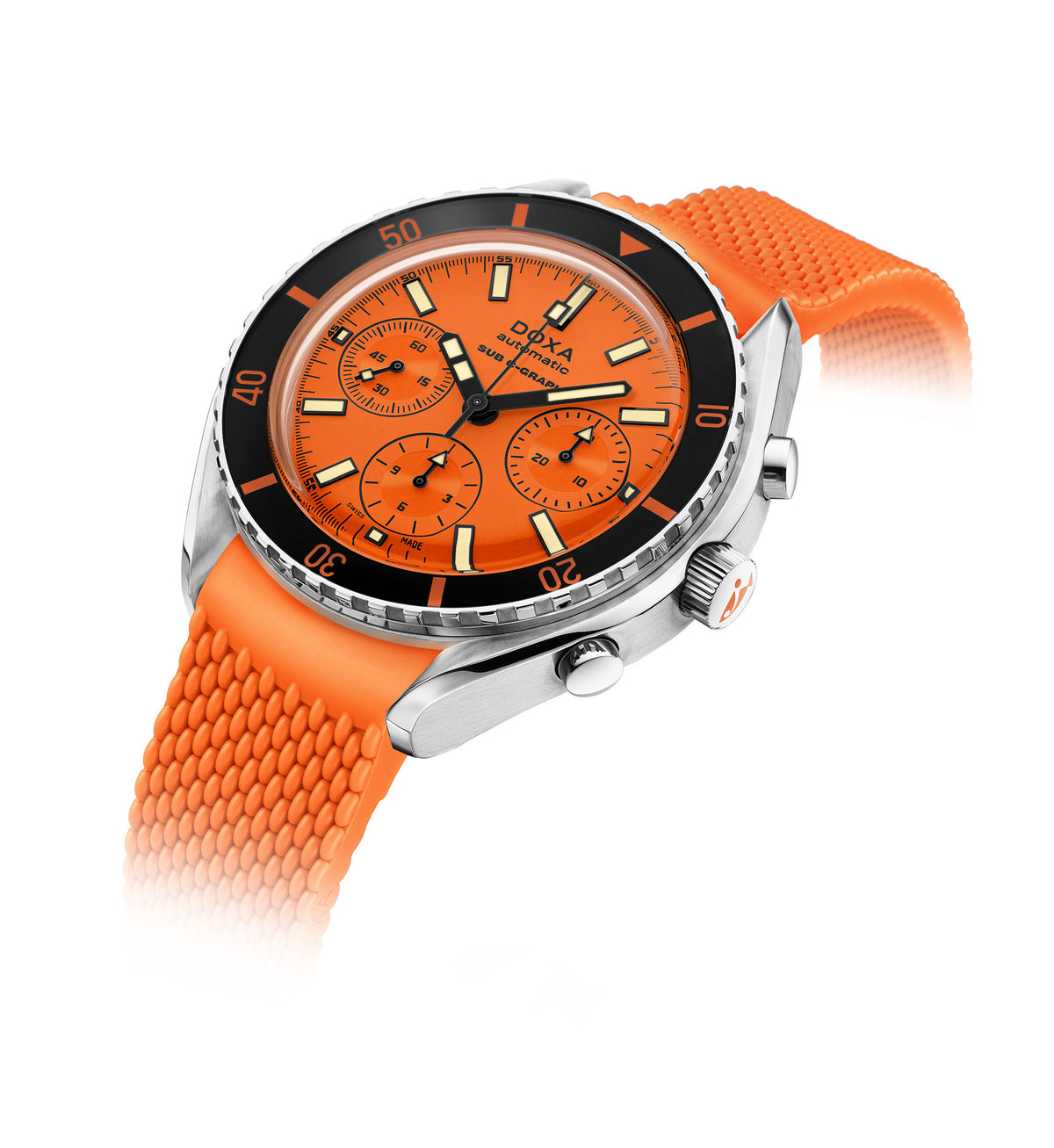 DOXA - Sub 200 C-Graph Professional Orange & Gummirem 798.10.351.21
