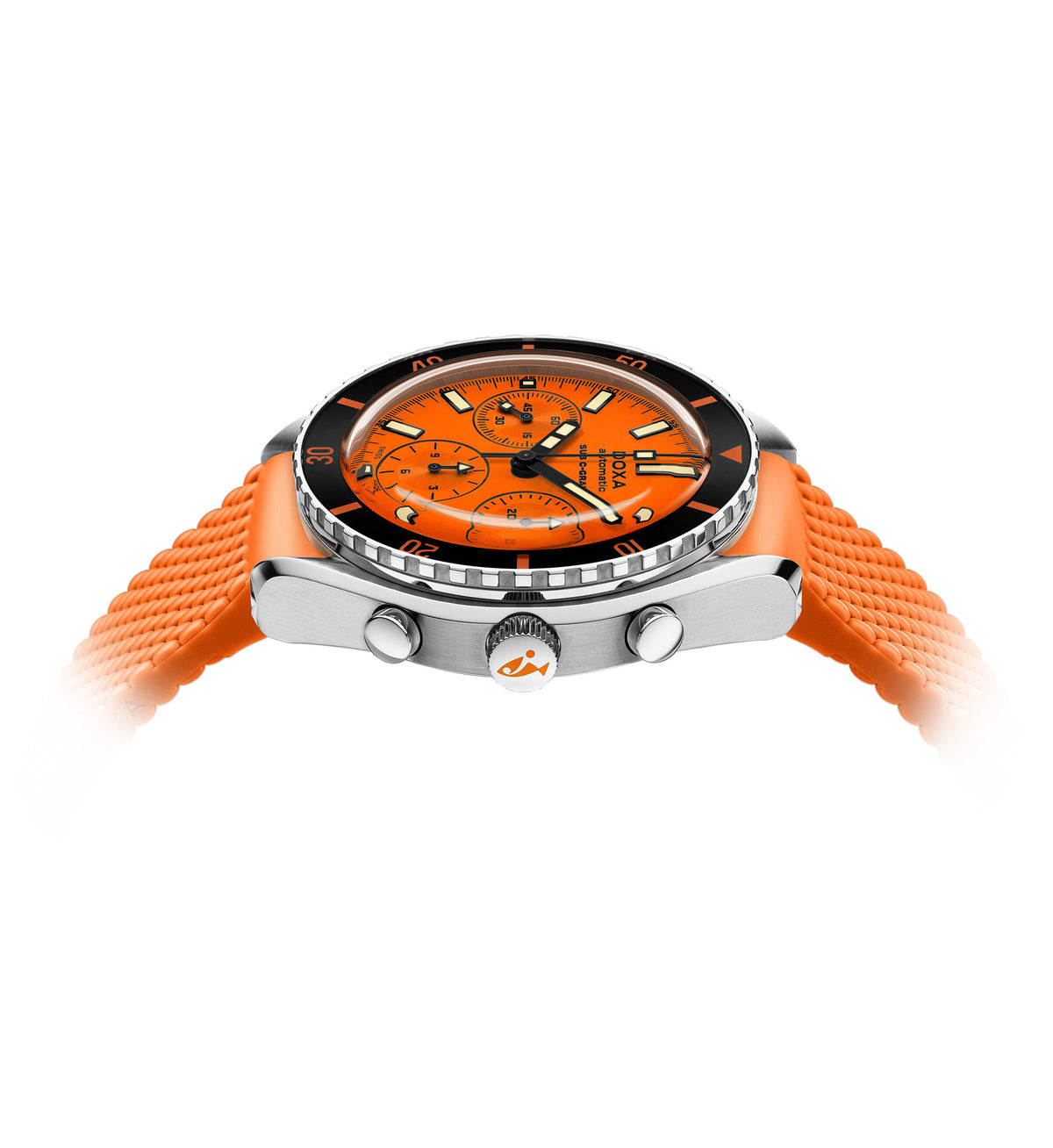DOXA - Sub 200 C-Graph Professional Orange & Gummirem 798.10.351.21