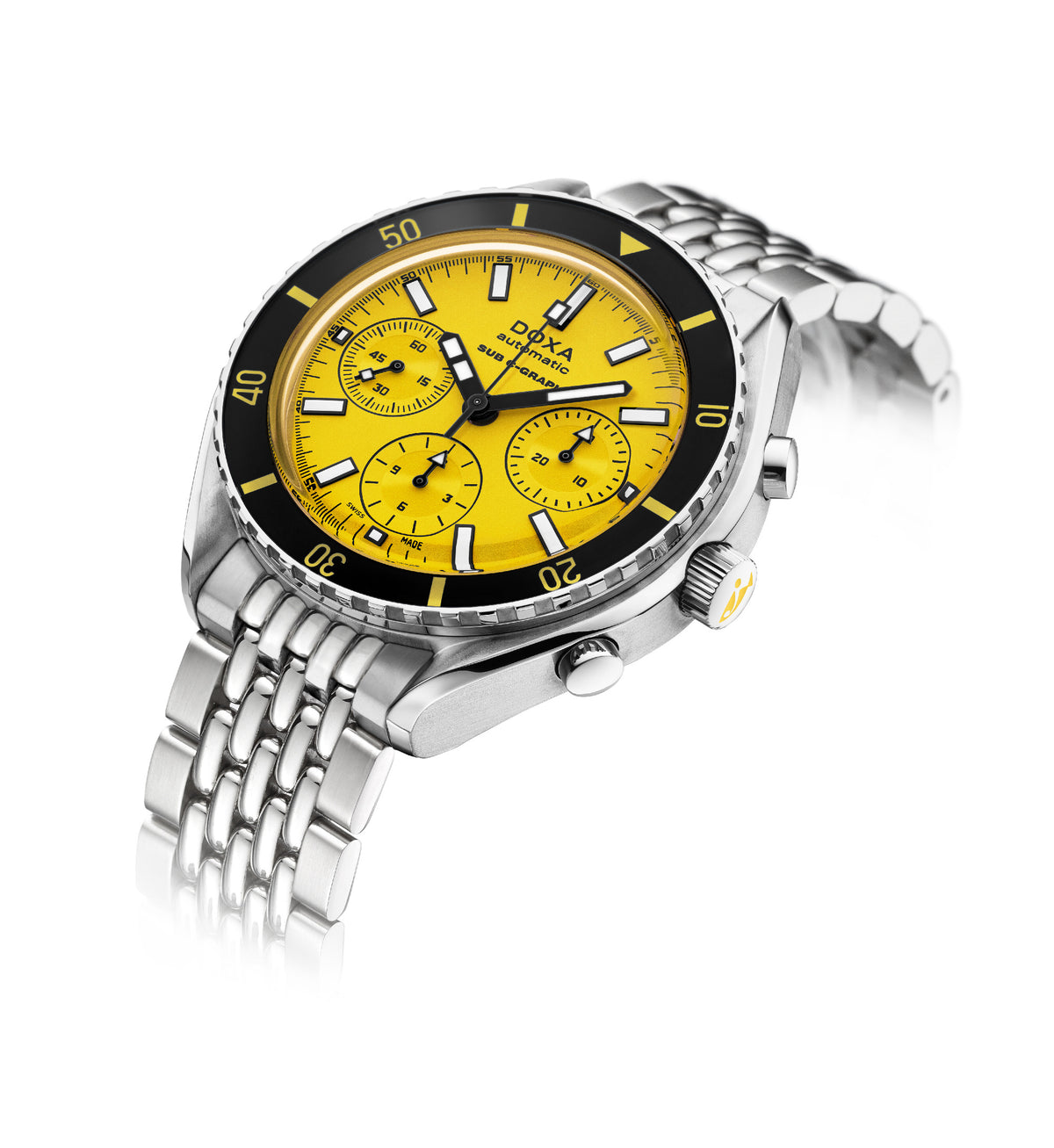 DOXA - Sub 200 C-Graph Divingstar Yellow & Steel Bracelet 798.10.361.10