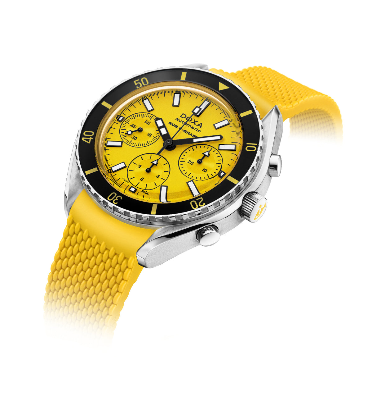 DOXA - Sub 200 C-Graph Divingstar Gul & Gummiband 798.10.361.31
