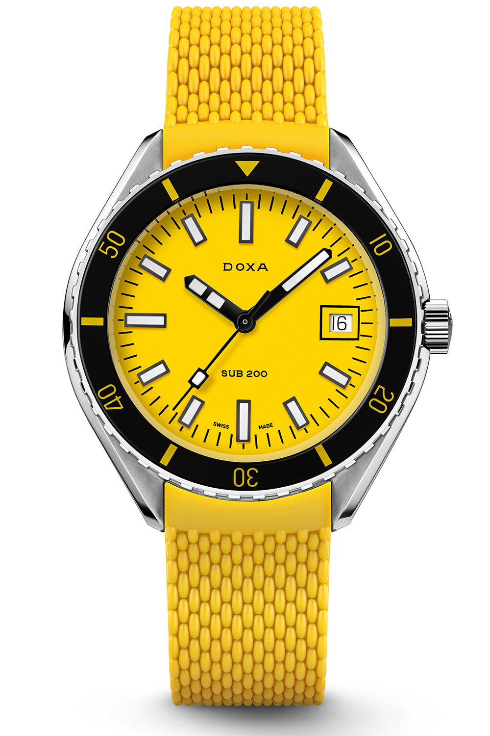 DOXA - Sub 200 Divingstar Yellow & Rubber Strap 799.10.361.31