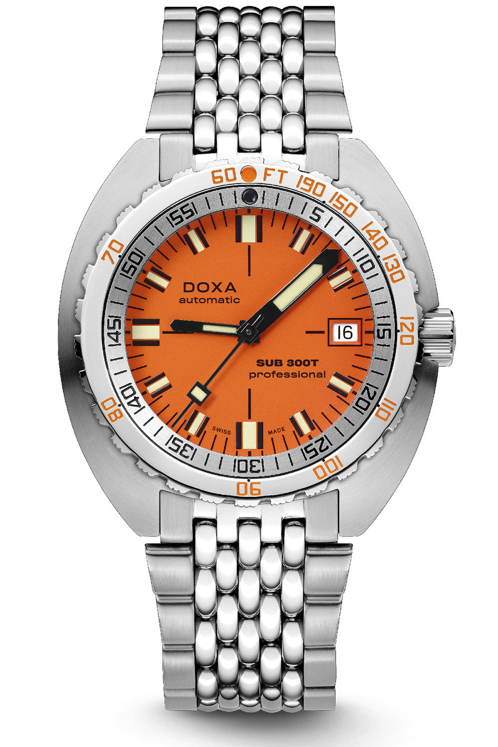 DOXA SUB 300T Professional Orange & Steel Bracelet 840.10.351.10