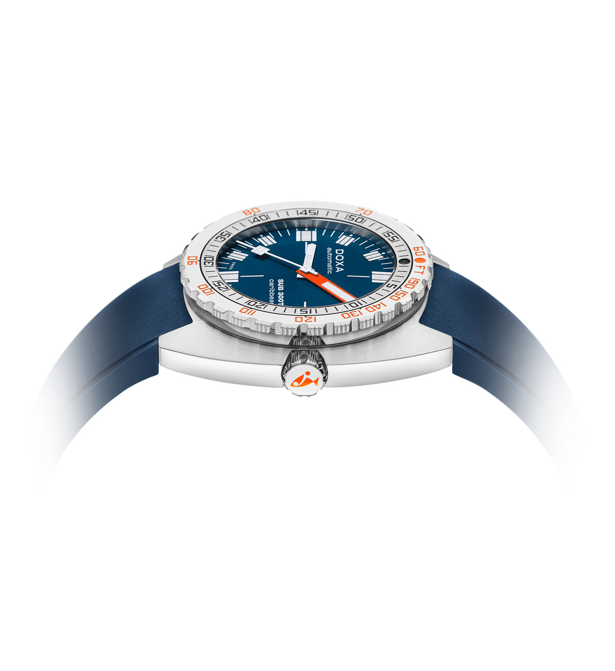 DOXA - SUB 300T Caribbean Navy Blue - Rubber Strap 840.10.201.32