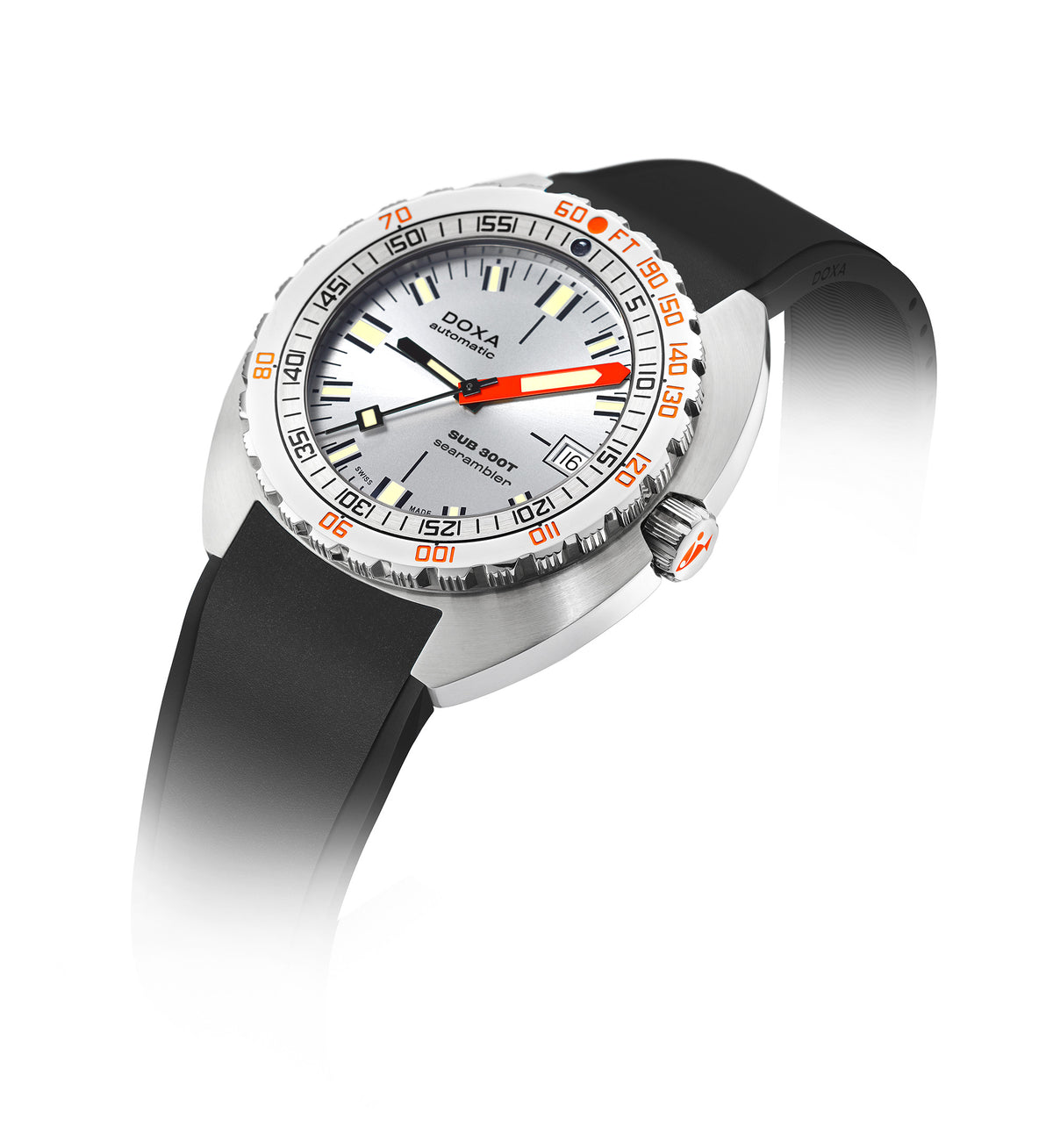 DOXA - SUB 300T Searambler Silver & Rubber Strap 840.10.021.20