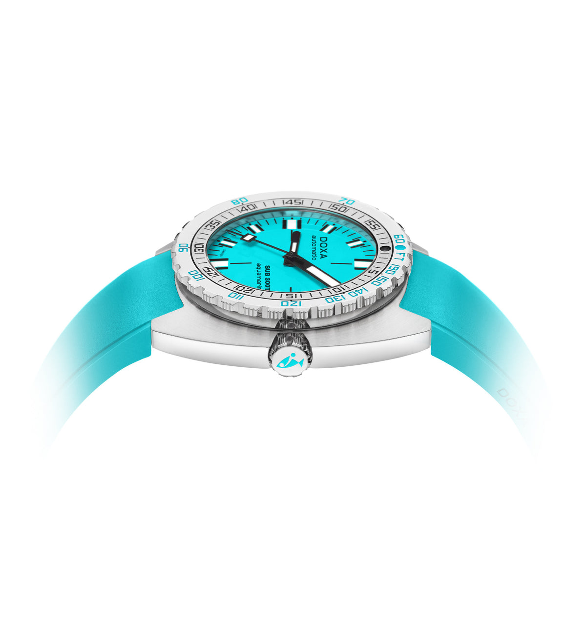 DOXA SUB 300T Aquamarine Turquoise & Rubber Strap 840.10.241.25