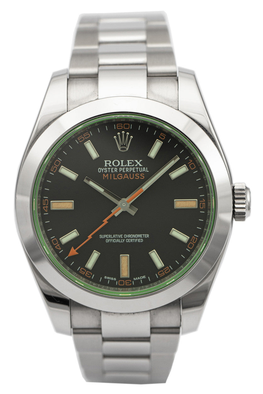 SOLD - PRE-OWNED Rolex Milgauss Green steel 116400GV