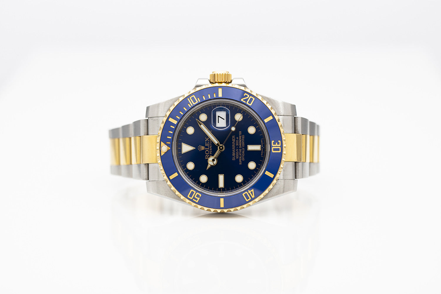 SÅLD - BEGAGNAD Rolex Submariner Date 40mm Blå, Stål & Guld 116613LB