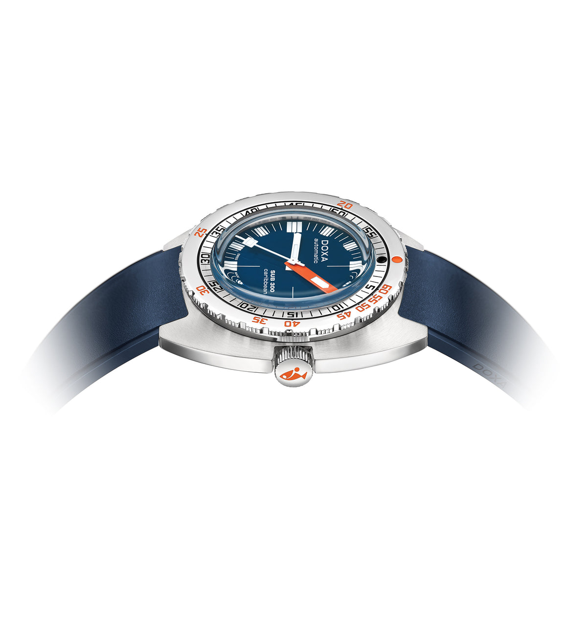 DOXA - Sub 300 Caribbean Navy Blue & Rubber Strap 821.10.201.32