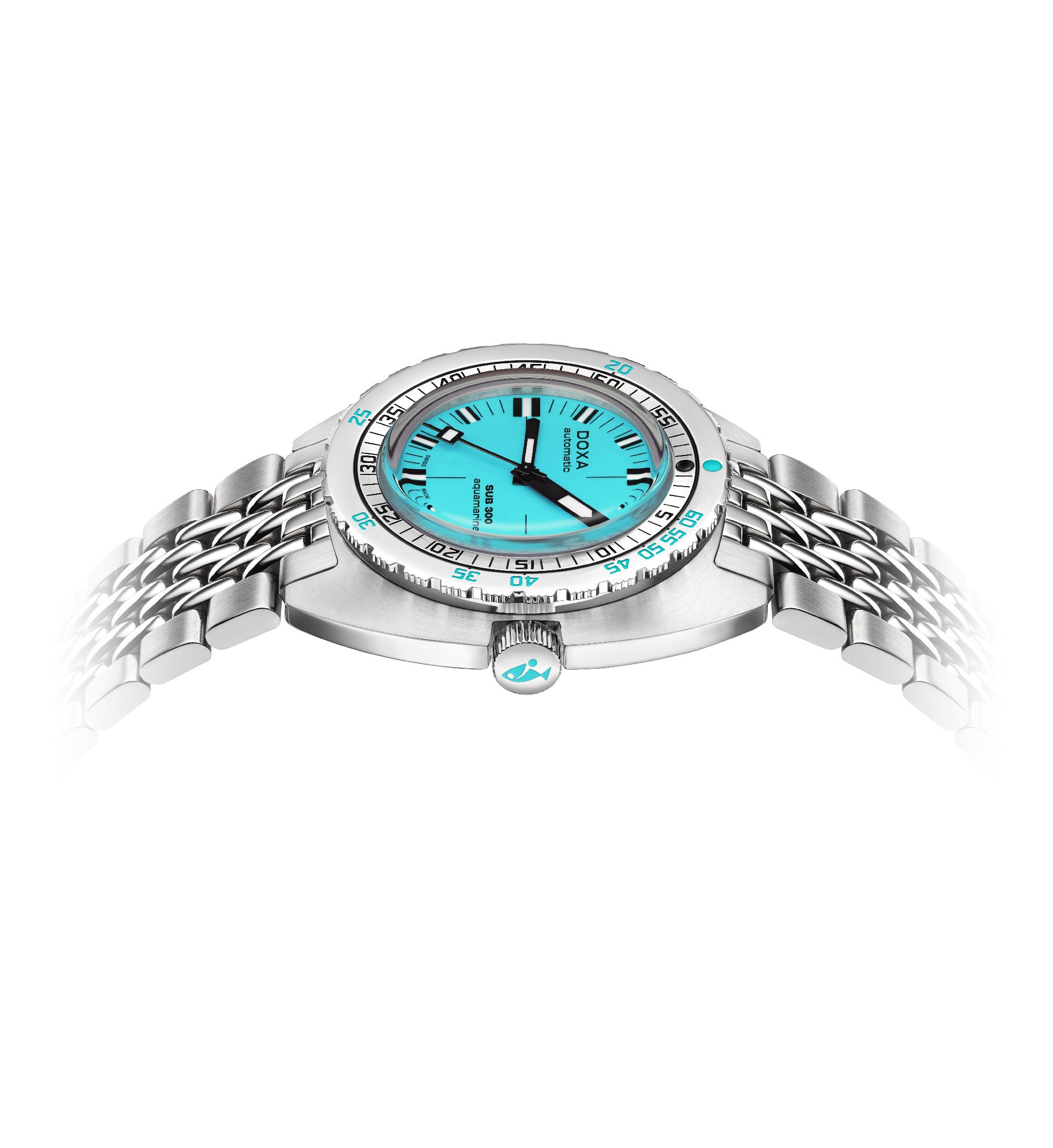 DOXA - Sub 300 Aquamarine Turquoise & Steel Bracelet 821.10.241.10