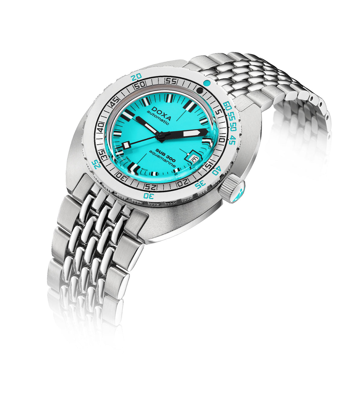 DOXA - Sub 300 Aquamarine Turquoise & Steel Bracelet 821.10.241.10