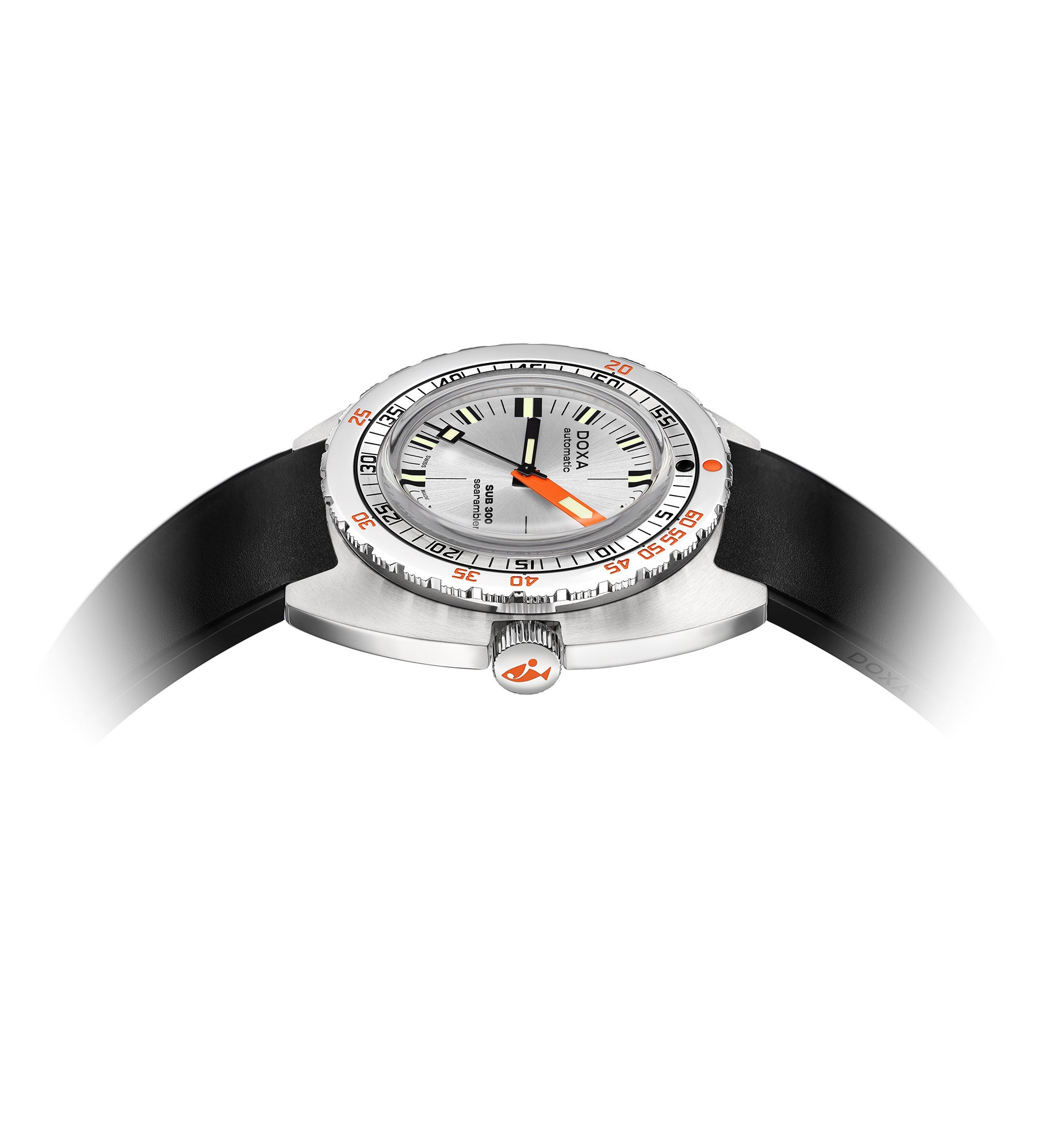 DOXA - Sub 300 Searambler Silver & Rubber Strap 821.10.021.20