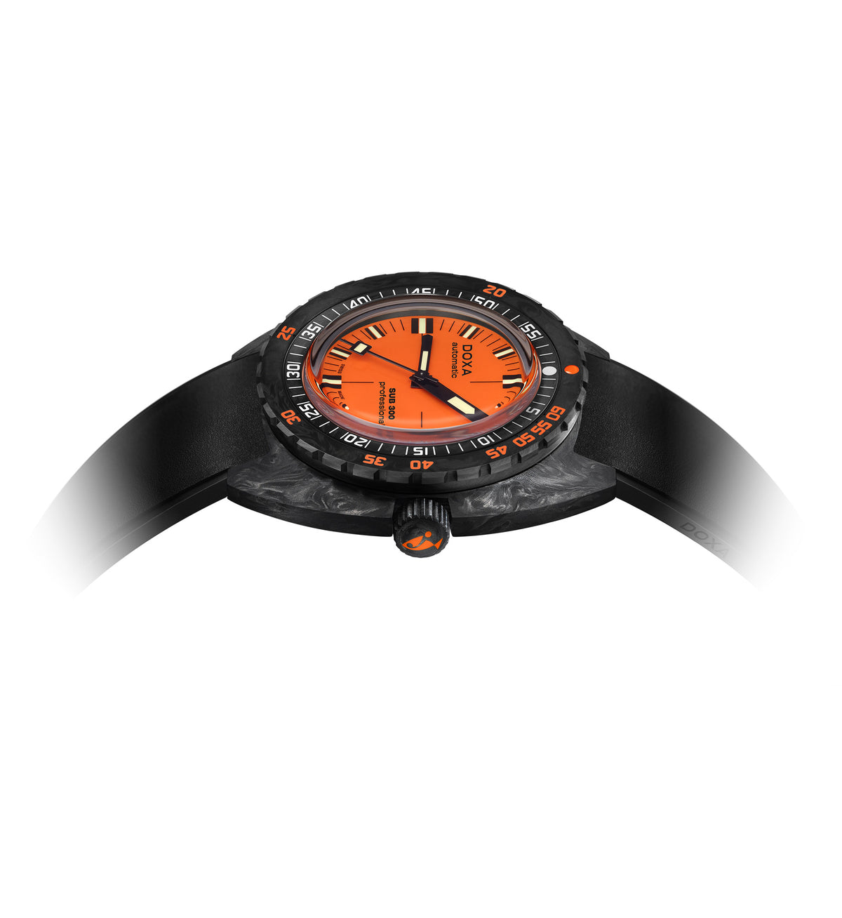 DOXA - Sub 300 Carbon Professional Orange & Gummiband 822.70.351.20
