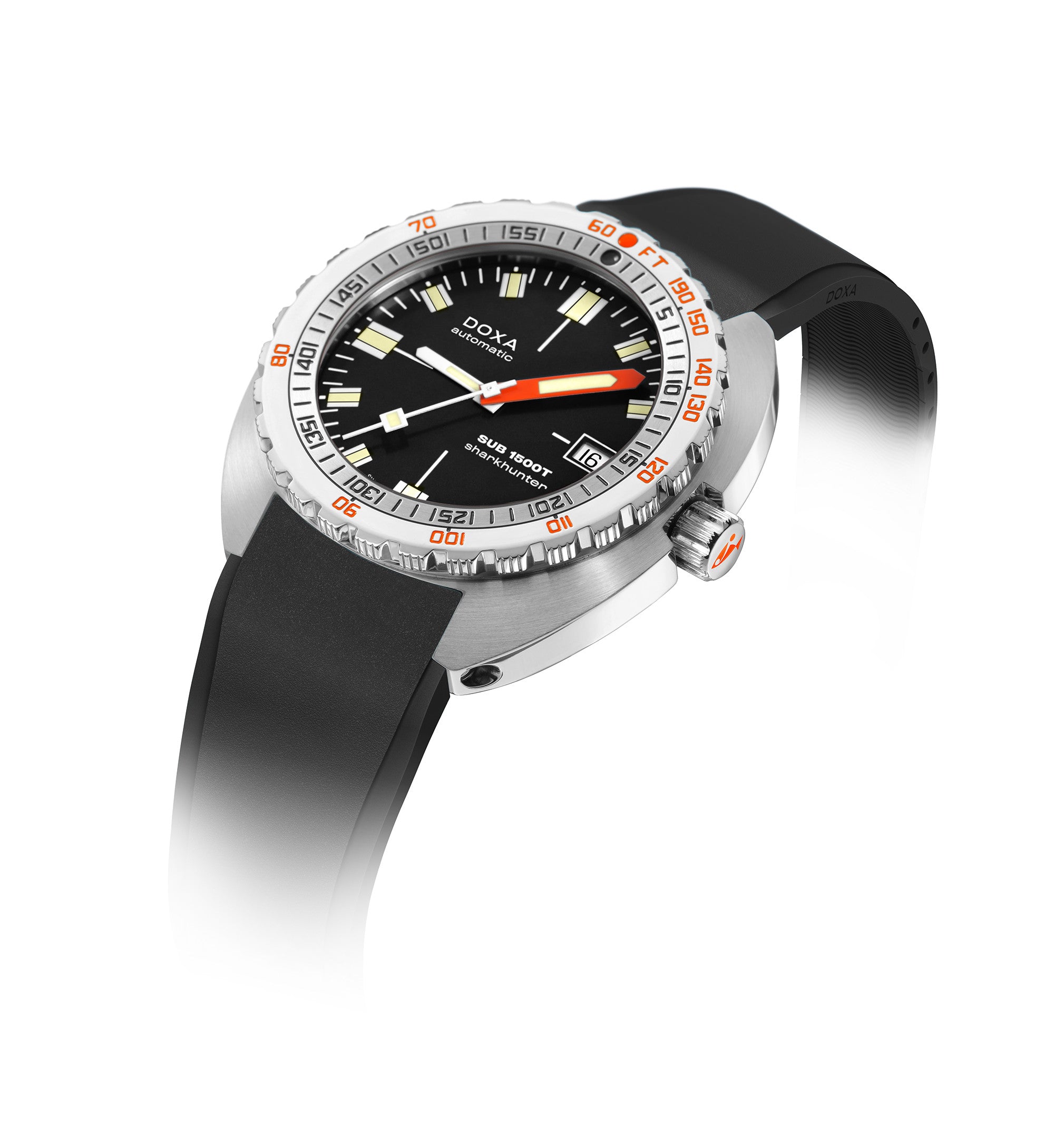 DOXA - Sub 1500T Sharkhunter Black & Rubber Strap 883.10.101.20